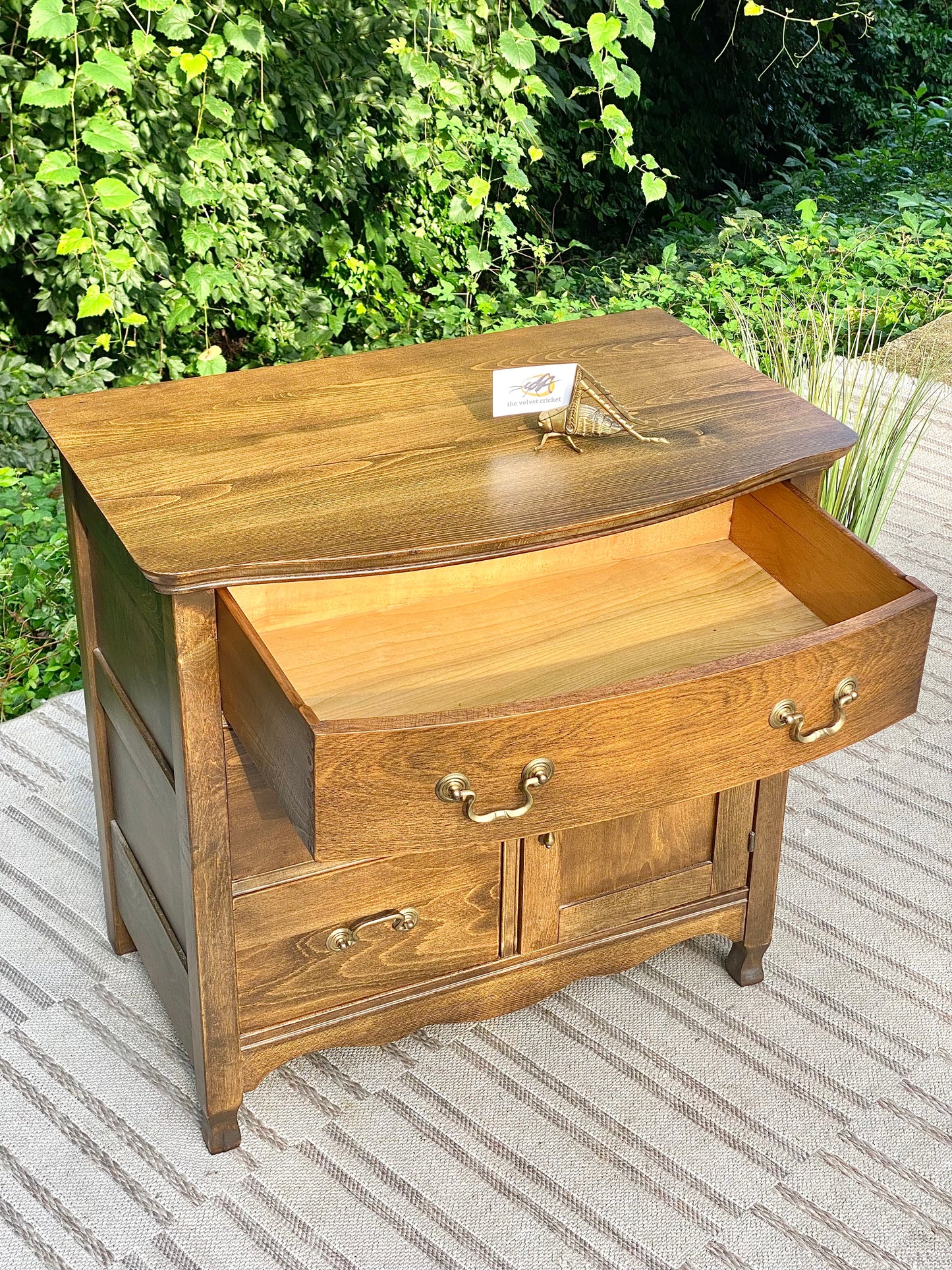 Small Vintage Wooden Oak Cabinet
