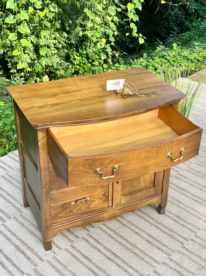 Small Vintage Wooden Oak Cabinet