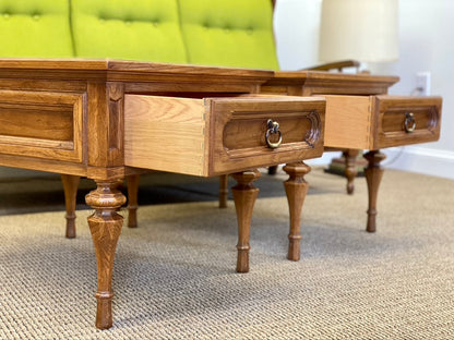 SOLD - Pair of Mid Century End Tables by UNIQUE FURNITURE MAKERS