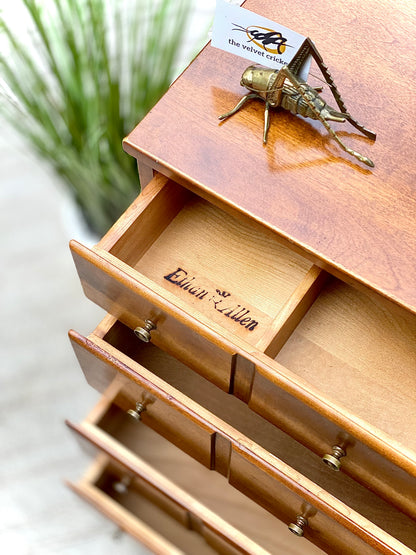 Vintage MCM Ethan Allen Wooden 4 Drawer Dresser