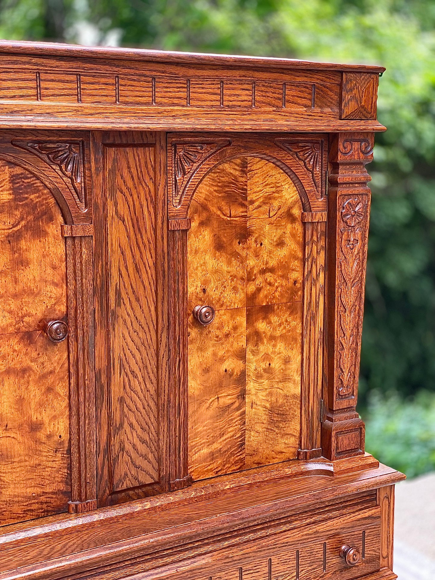 Tall Vintage Walnut Cabinet