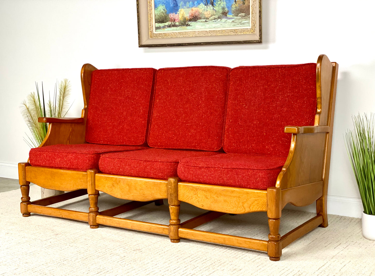 Vintage Old Tavern Solid Wood Couch
