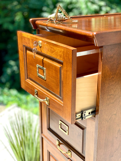 Nice Wooden 4 Drawer Filing Cabinet
