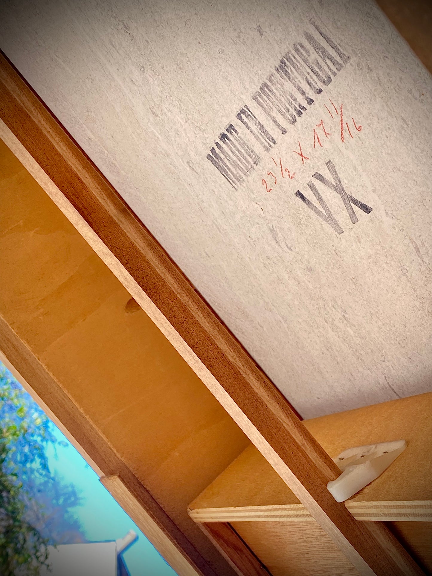 Vintage Wooden Marble Top Side Table