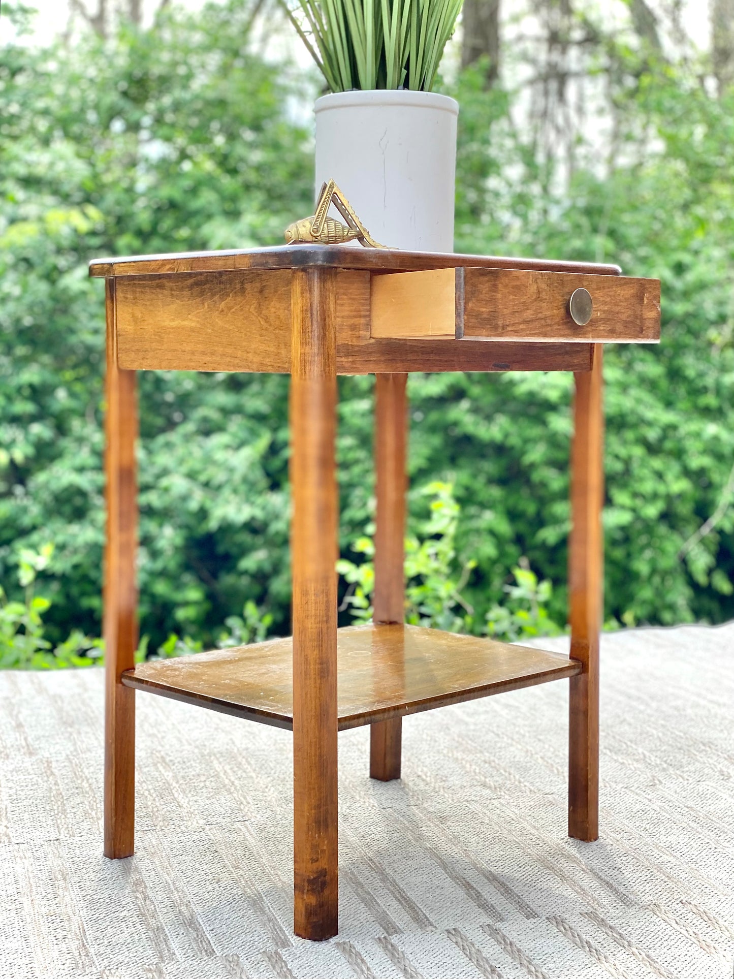 Vintage Wooden Craftsman Side Table