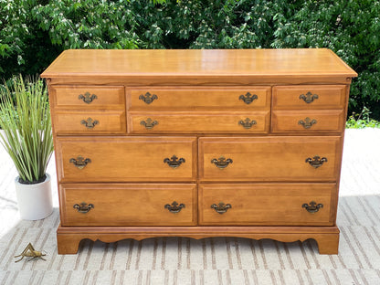 Vintage Wooden 7 Drawer Dresser