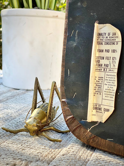 Vintage Pair of Green Vinyl Barstools