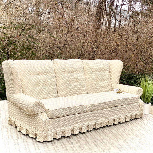 Beautiful Vintage Upholstered Sofa Couch