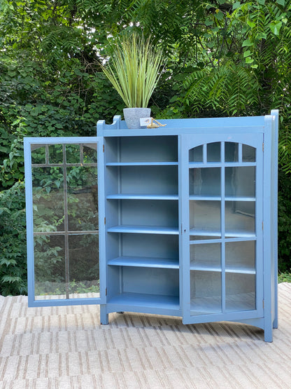 Vintage Robert Mitchell Solid Wood Painted Bookcase