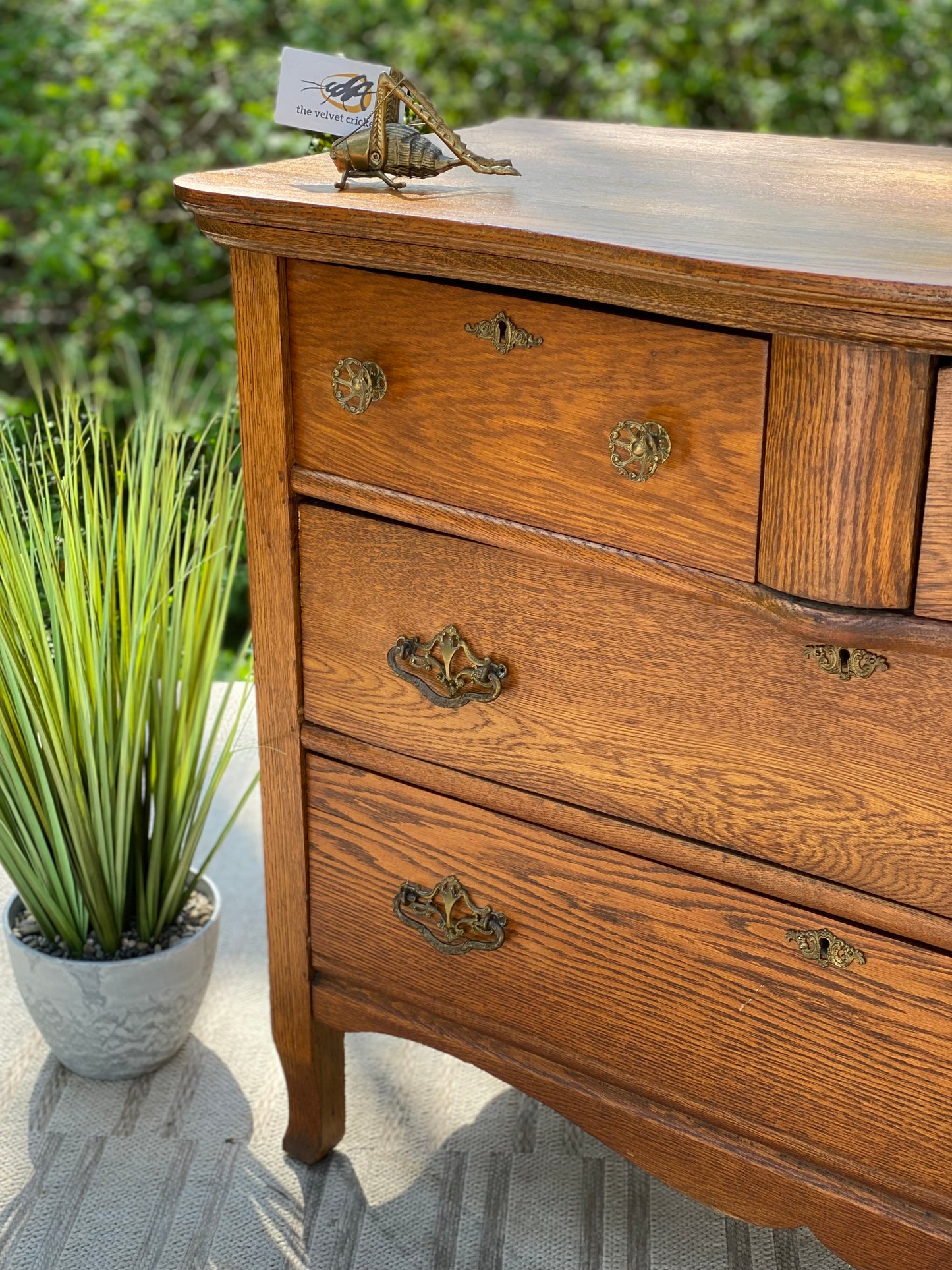 Vintage Oak 4 Drawer Dresser