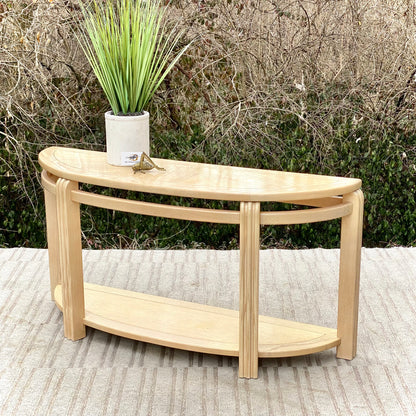 Nice Wooden Half Circle Hallway Sofa Table