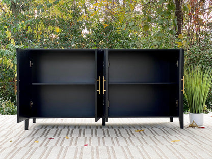 Modern Black Credenza