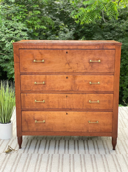 Vintage Solid Cherry 4 Drawer Dresser