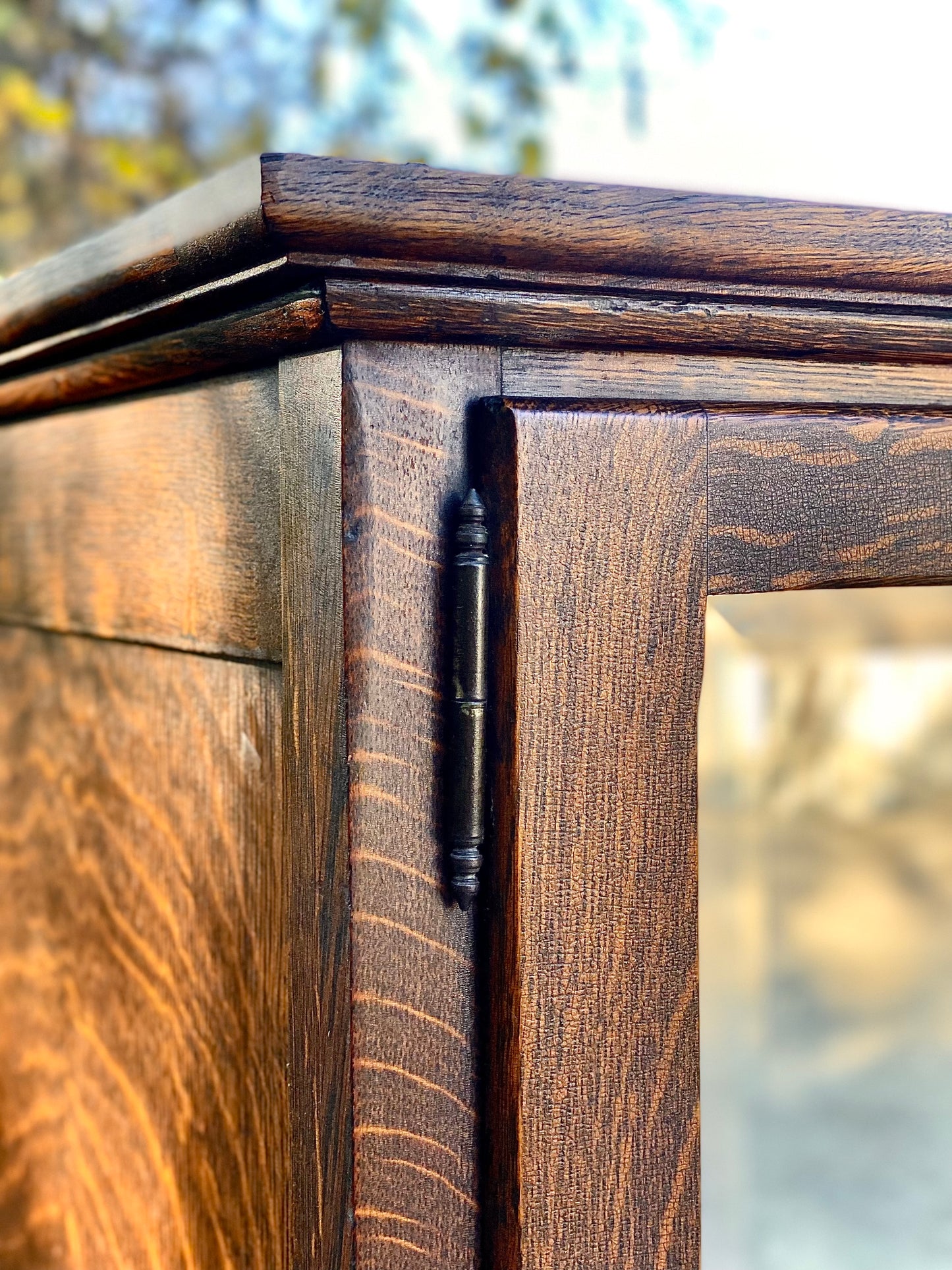 Vintage Arts & Crafts Tiger Oak Cabinet