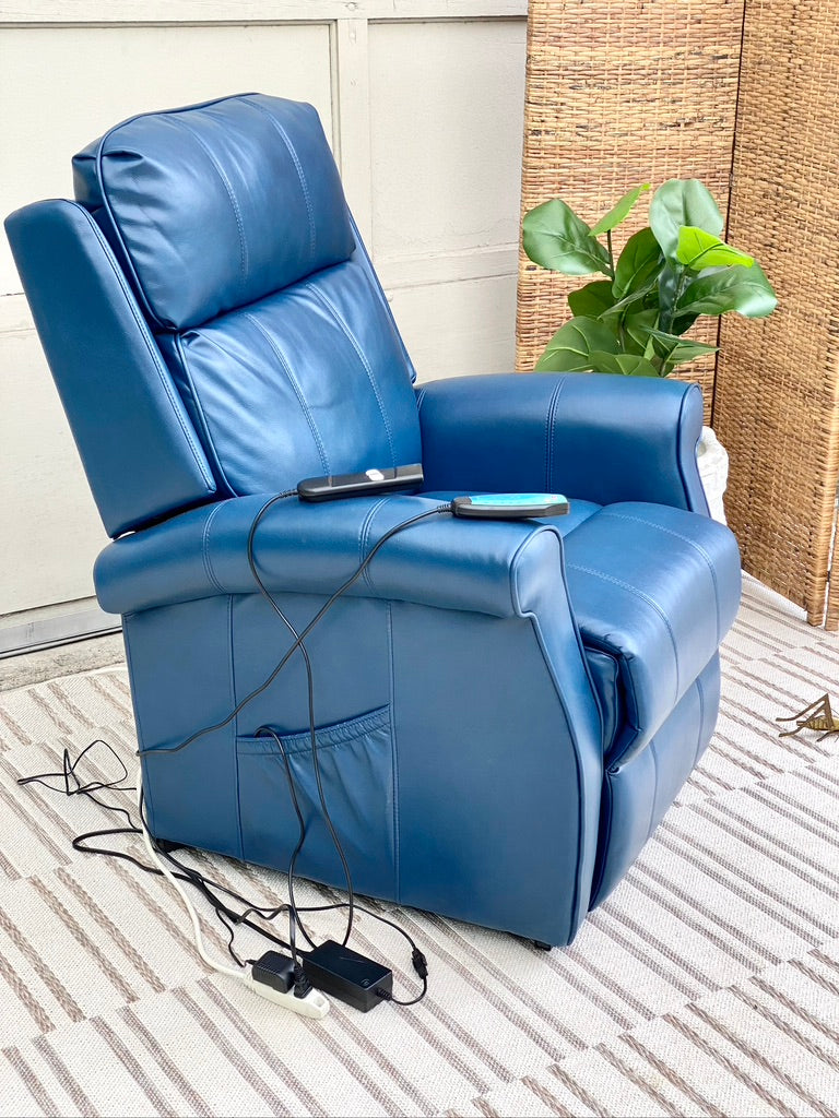 Modern Blue Lift Recliner Massage Chair