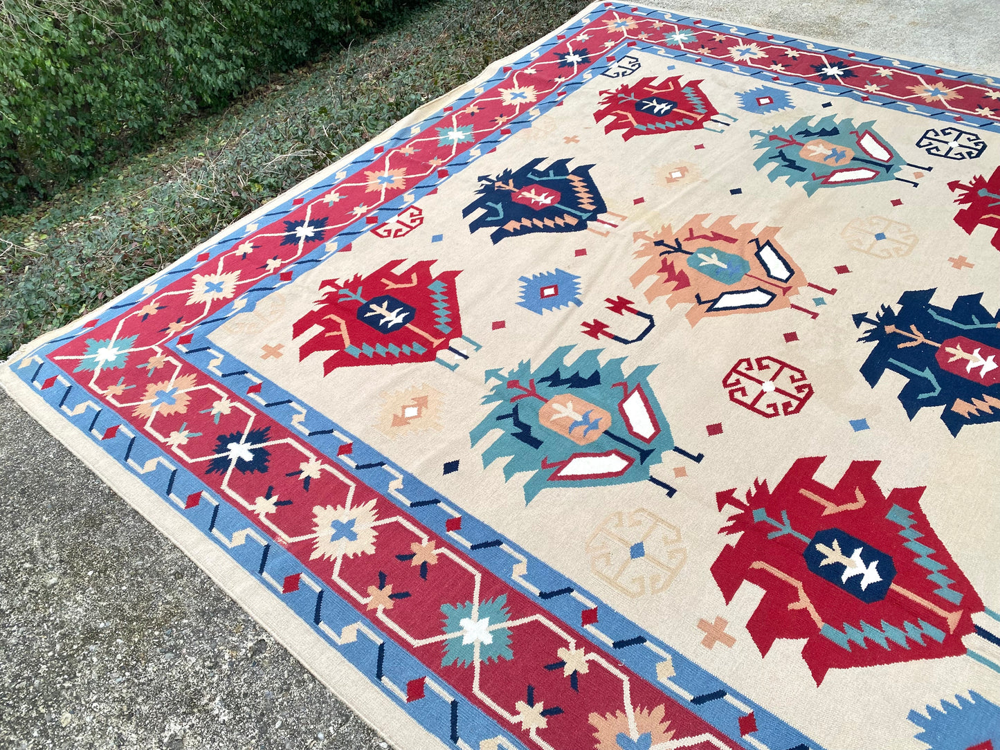 Large Native American Colorful Woven Area Rug