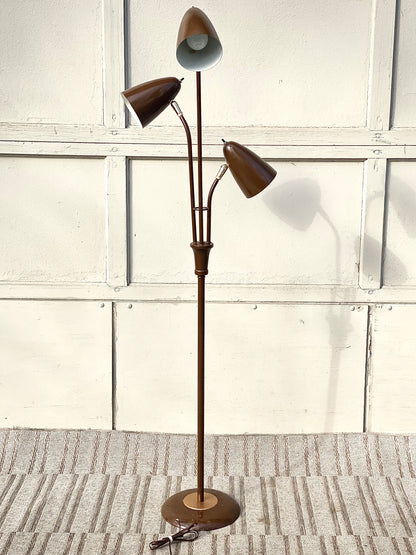 Vintage MCM 3 Bullet Spotlight Floor Lamp
