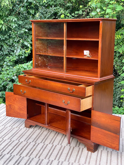 Vintage MCM Brickwede Wooden Display Hutch