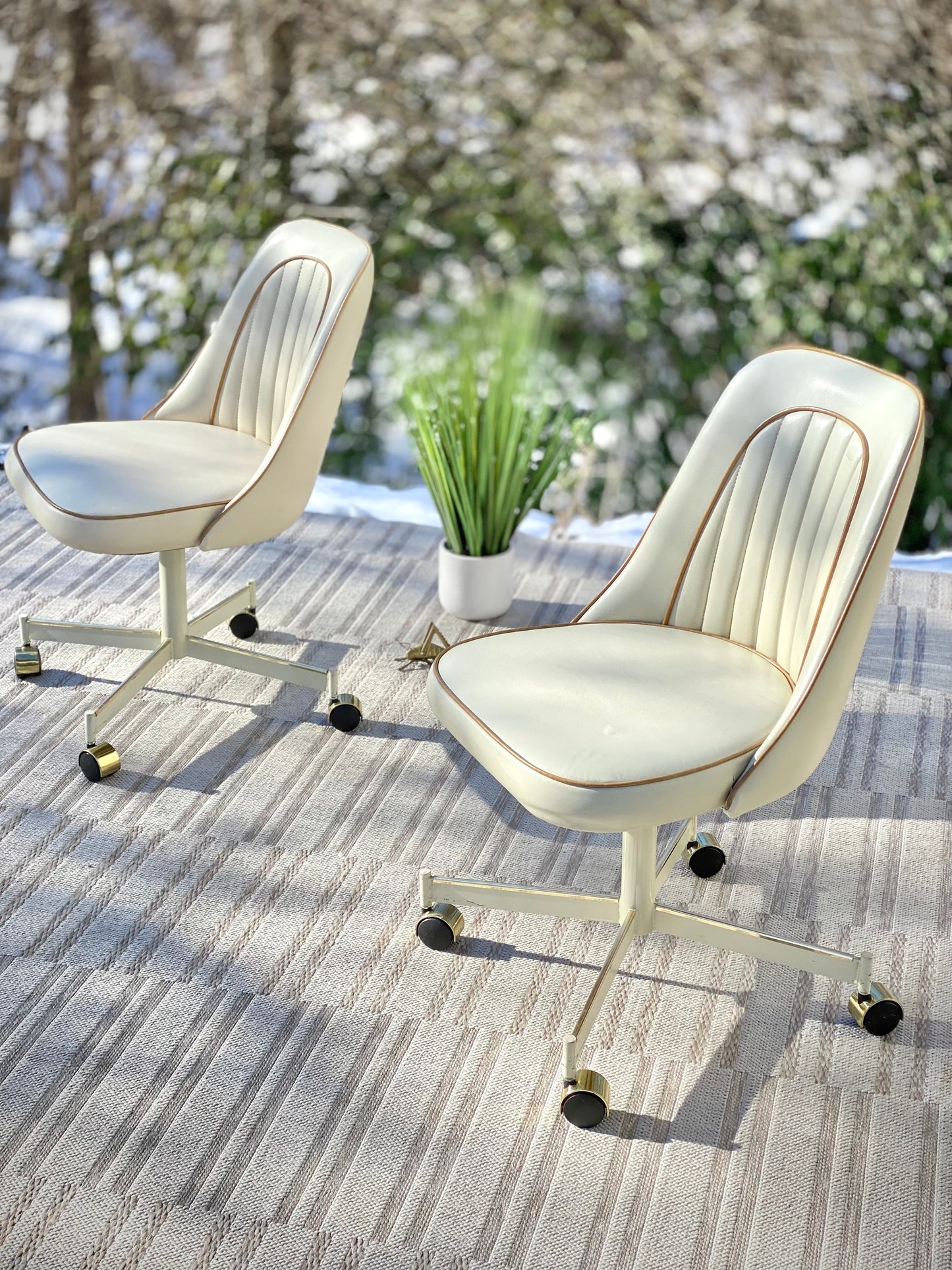 Pair of Vintage Vinyl Chairs