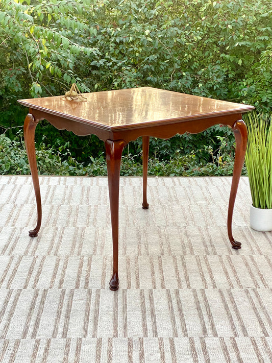 Vintage Walnut Inlay Table