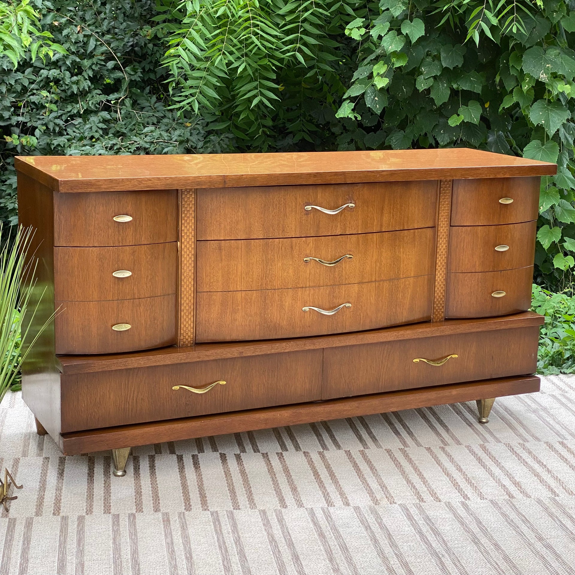Vintage MCM Bassett Lowboy Dresser – The Velvet Cricket Vintage MCM Bassett Lowboy Dresser – The Velvet Cricket