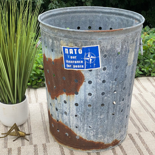 Vintage NATO Trash Can