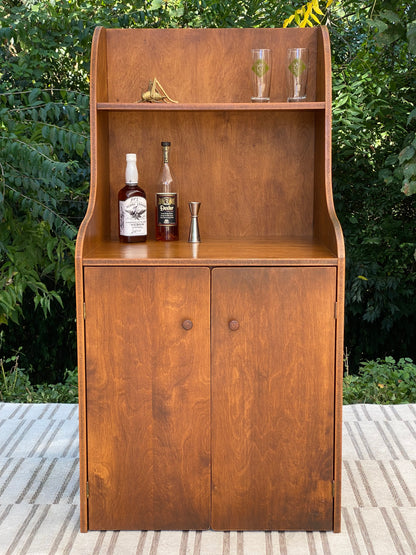 Vintage MCM Wooden Bar Cabinet