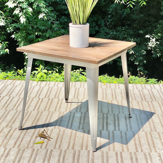 Nice Metal and Wood Square Table