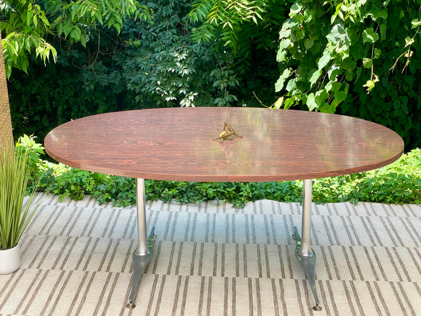 Vintage MCM Oval Dining Table