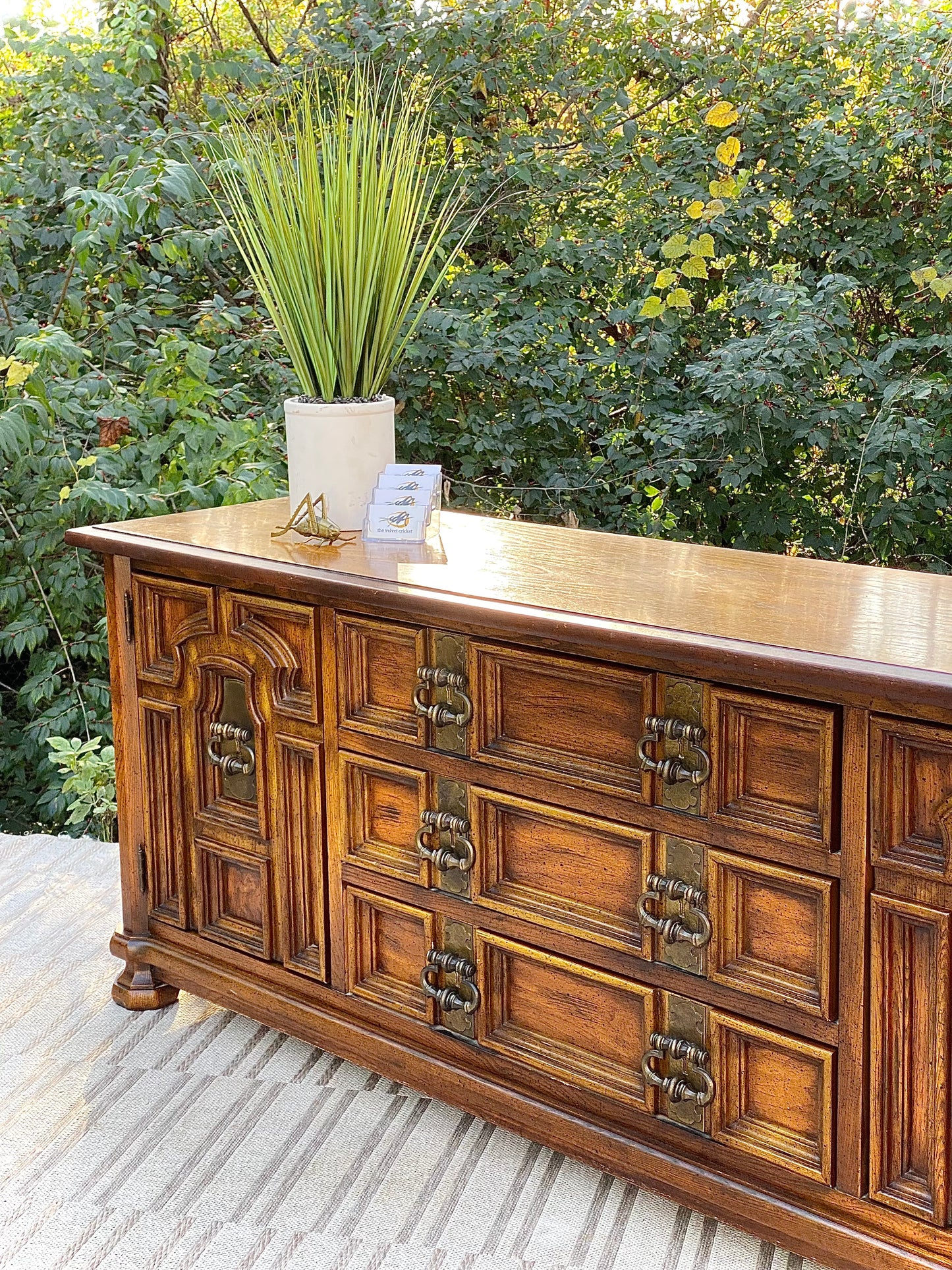 Vintage Stanley 9 Drawer Lowboy Dresser