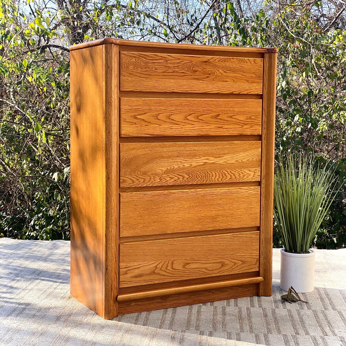 Nice Webb Wooden 5 Drawer Highboy Dresser