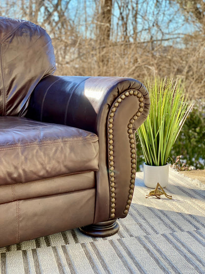 Nice Brown Leather Sofa Couch