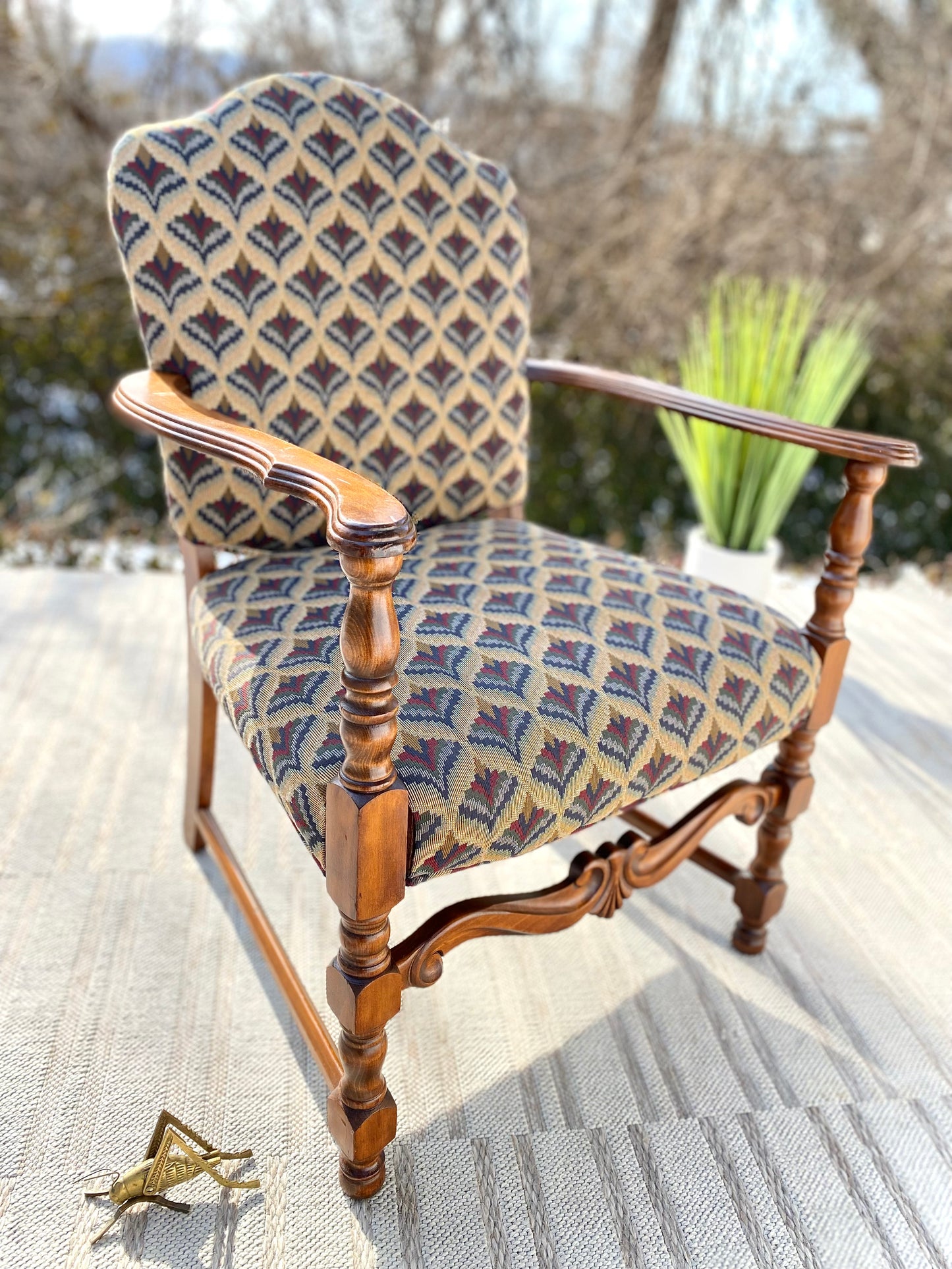 Vintage Upholstered Accent Chair