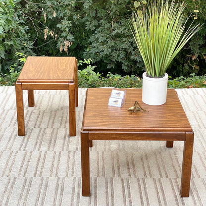 Vintage Pair of Wooden Side Tables