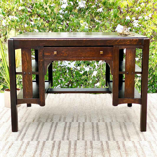 Vintage Art & Crafts Oak Mission Desk