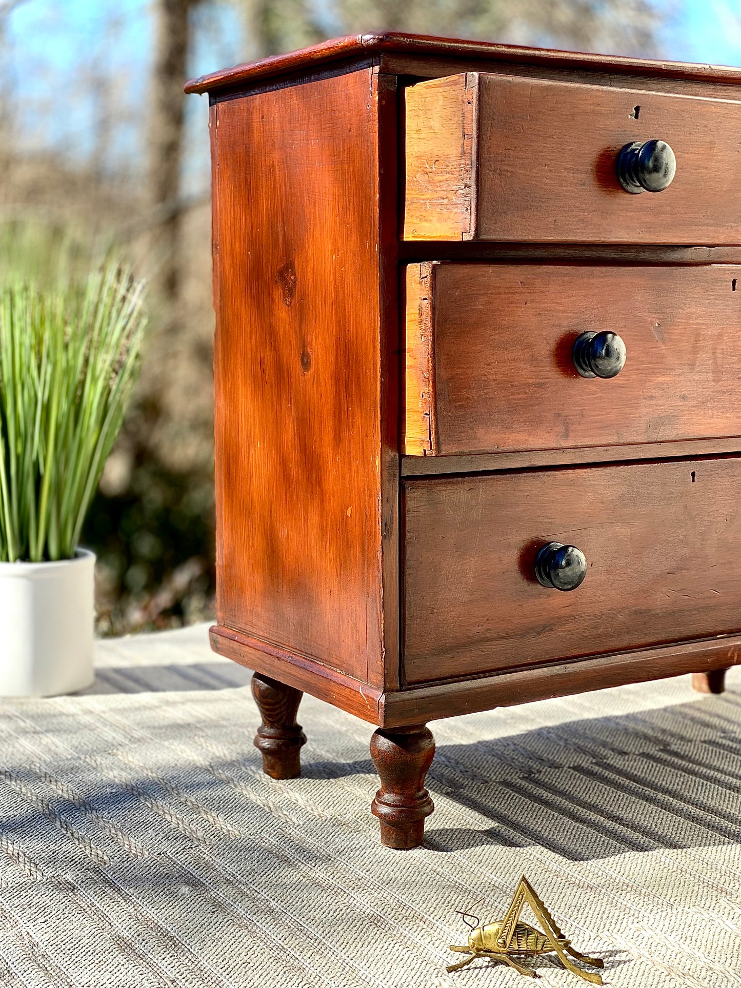 Antique Primitive Pine Chest of Drawers