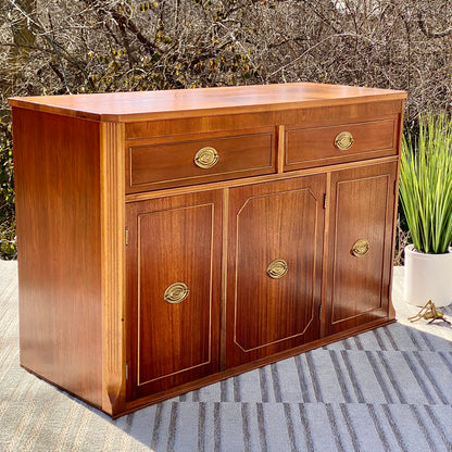 Vintage 2 Tone Mahogany Sideboard Buffet