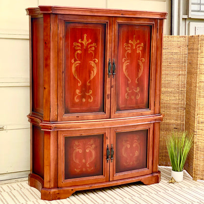 Modern Arhaus 2 Piece Stencil Cabinet