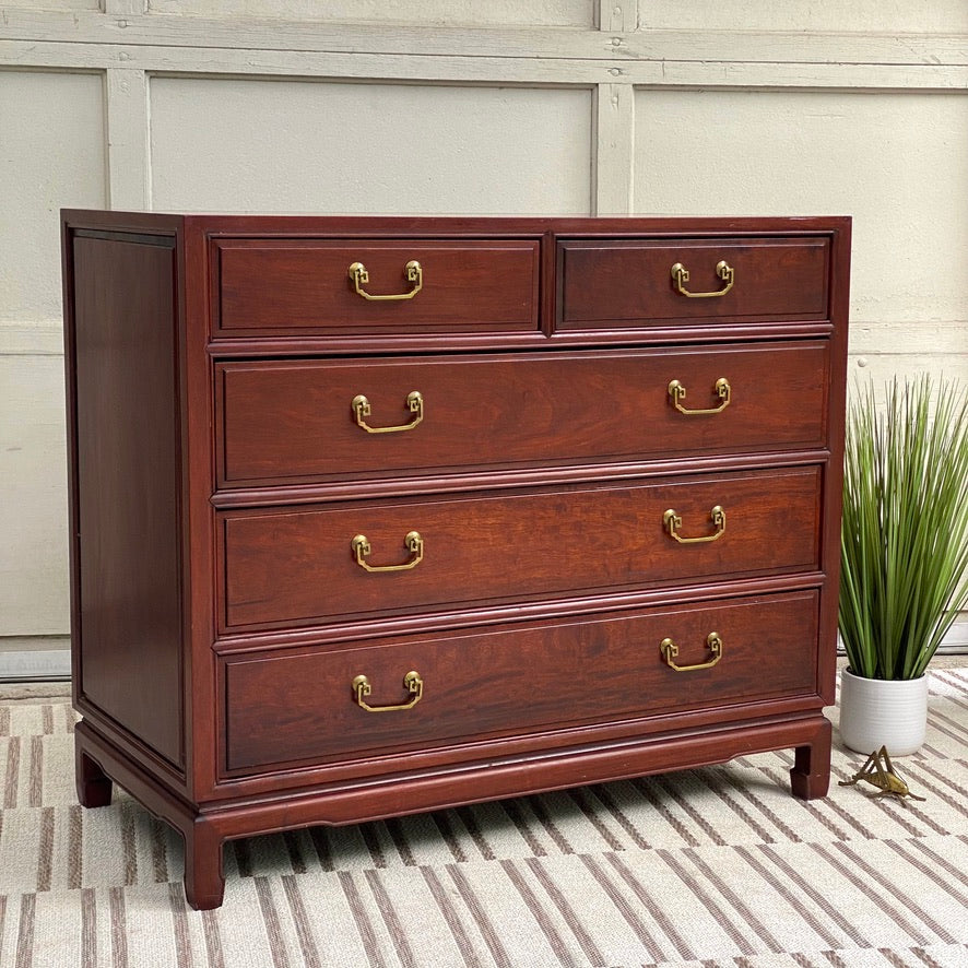 Vintage Rosewood 5 Drawer Dresser