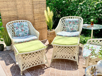 Vintage Brown Jordan White Patio Chair Set