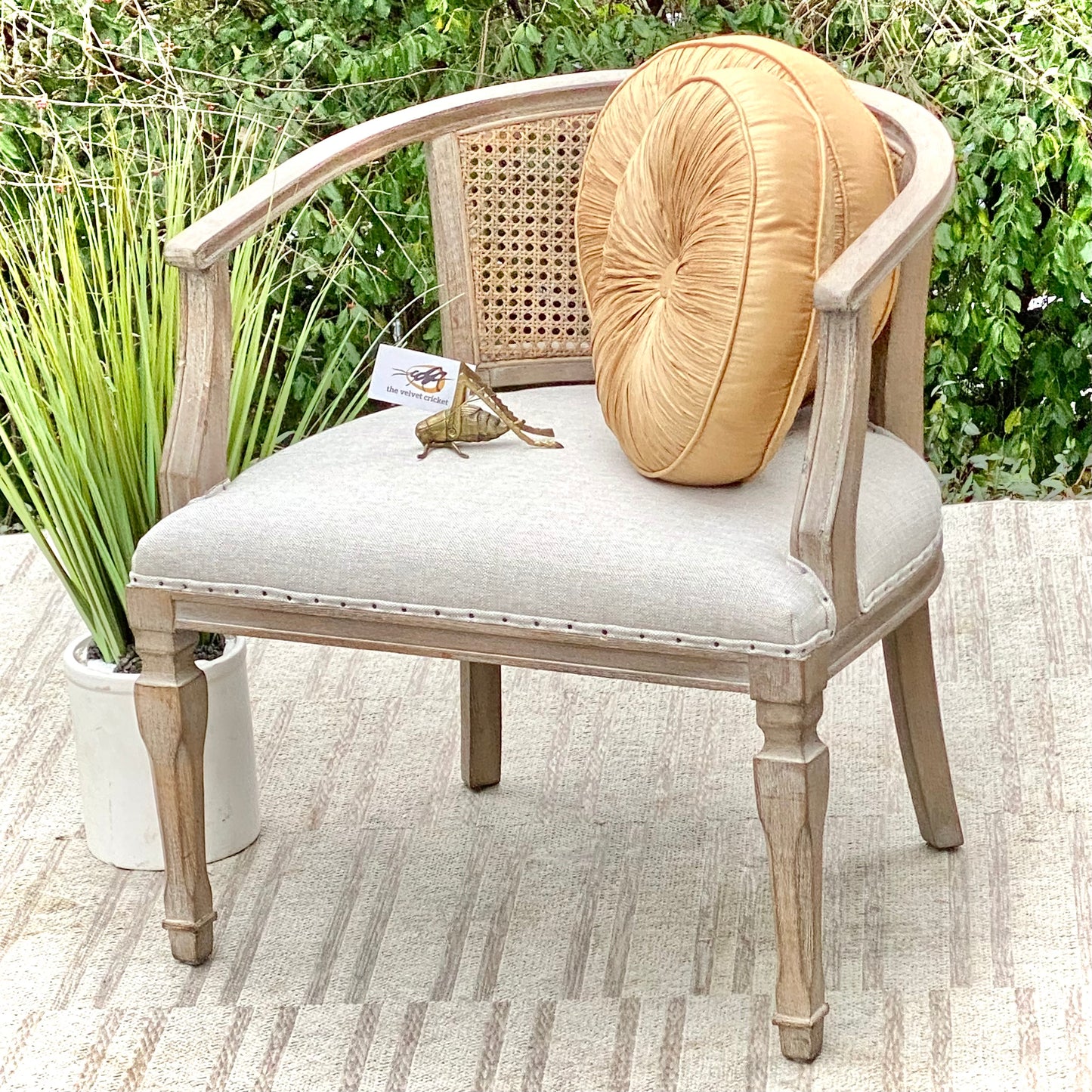 Tommy Hilfiger Cane Back Accent Chair