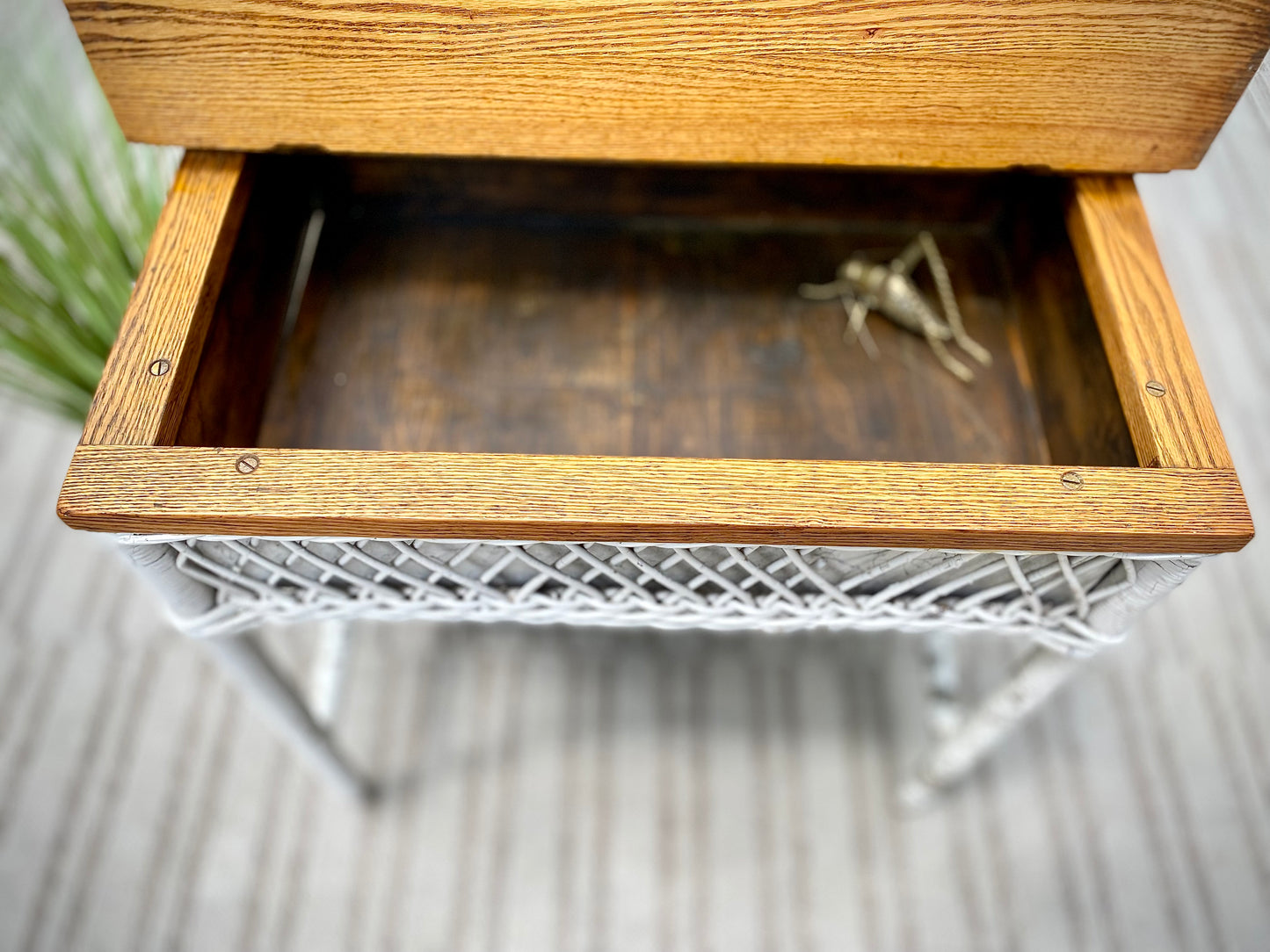 Vintage Haywood Wakefield Wicker Desk Secretary