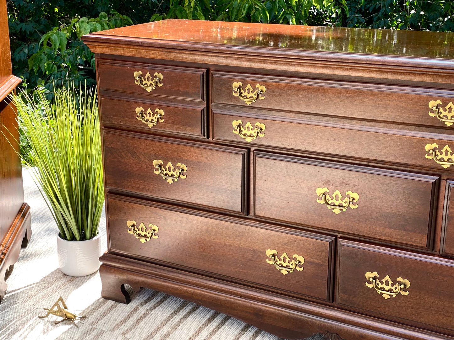 Nice Wooden Lowboy 8 Drawer Dresser