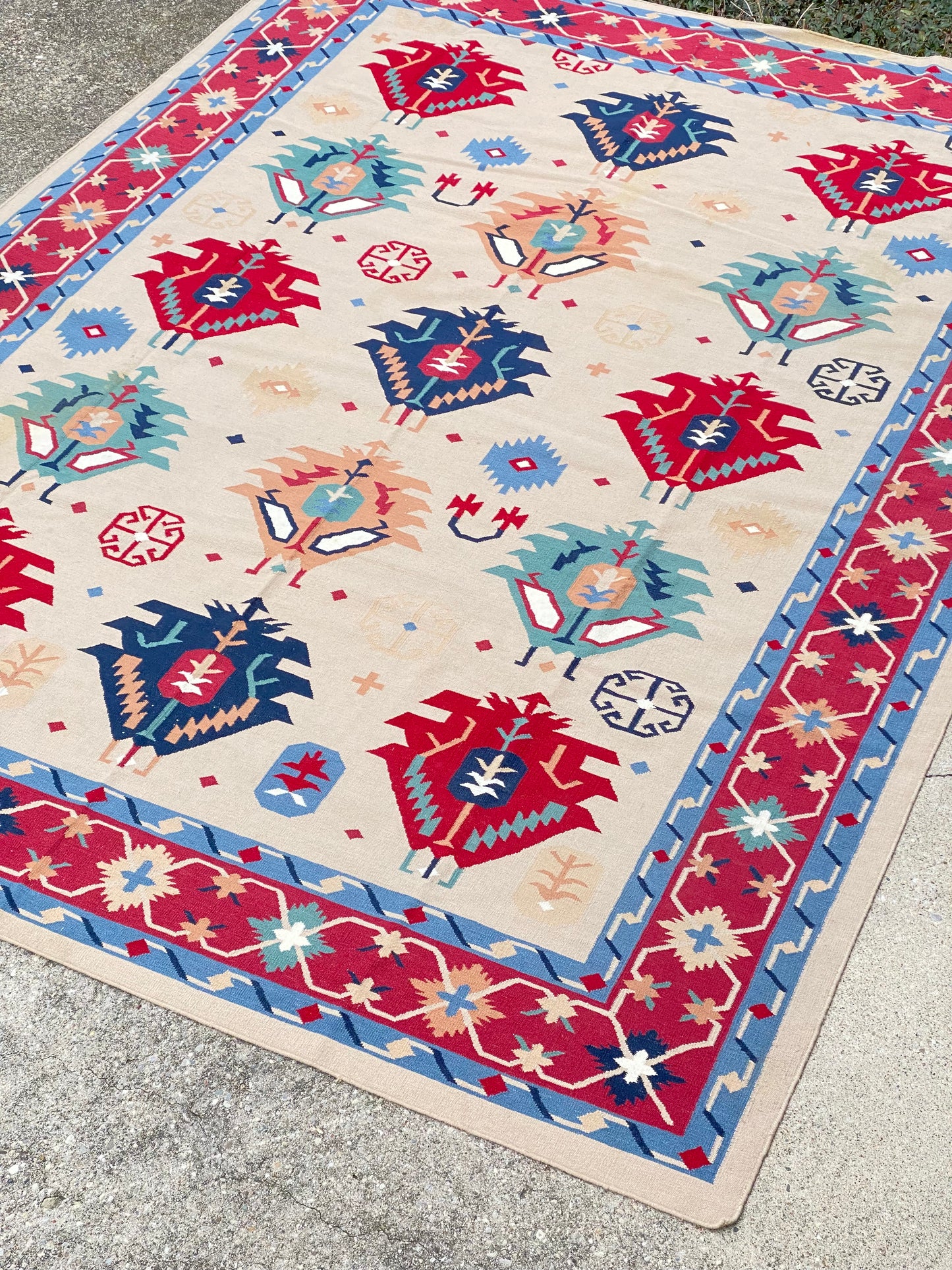 Large Native American Colorful Woven Area Rug