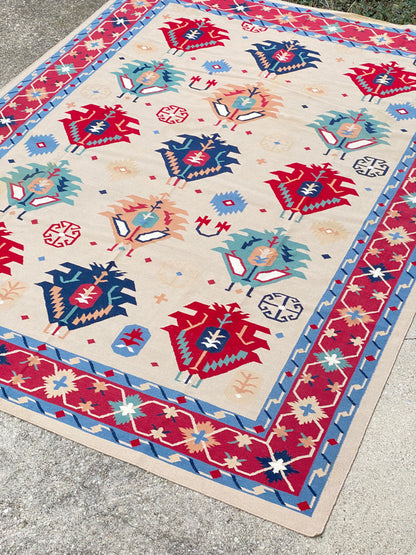 Large Native American Colorful Woven Area Rug