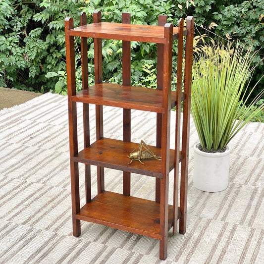 Vintage Arts & Crafts Wooden Bookshelf