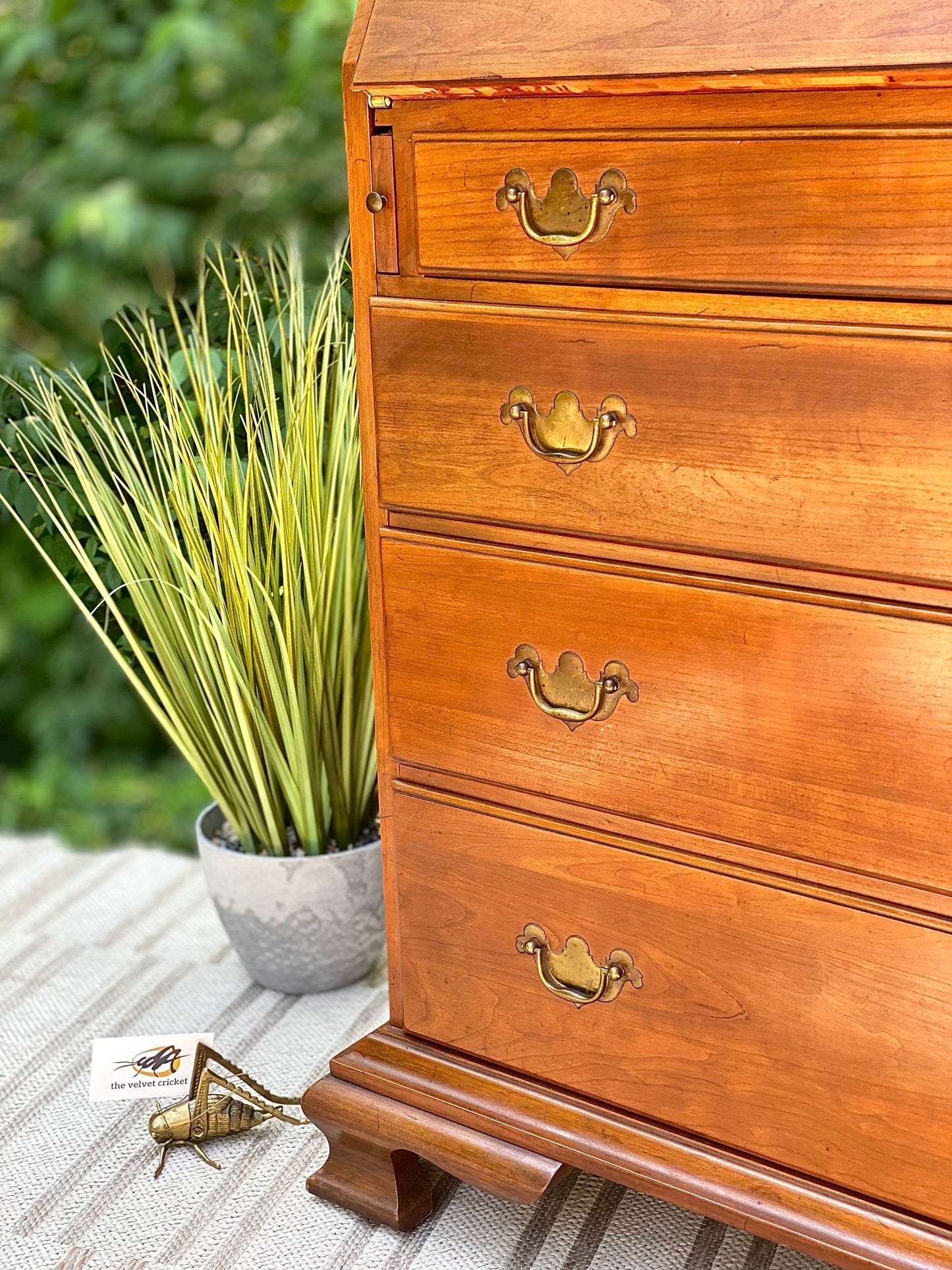 Vintage Mabry Mill Solid Cherry Secretary Desk