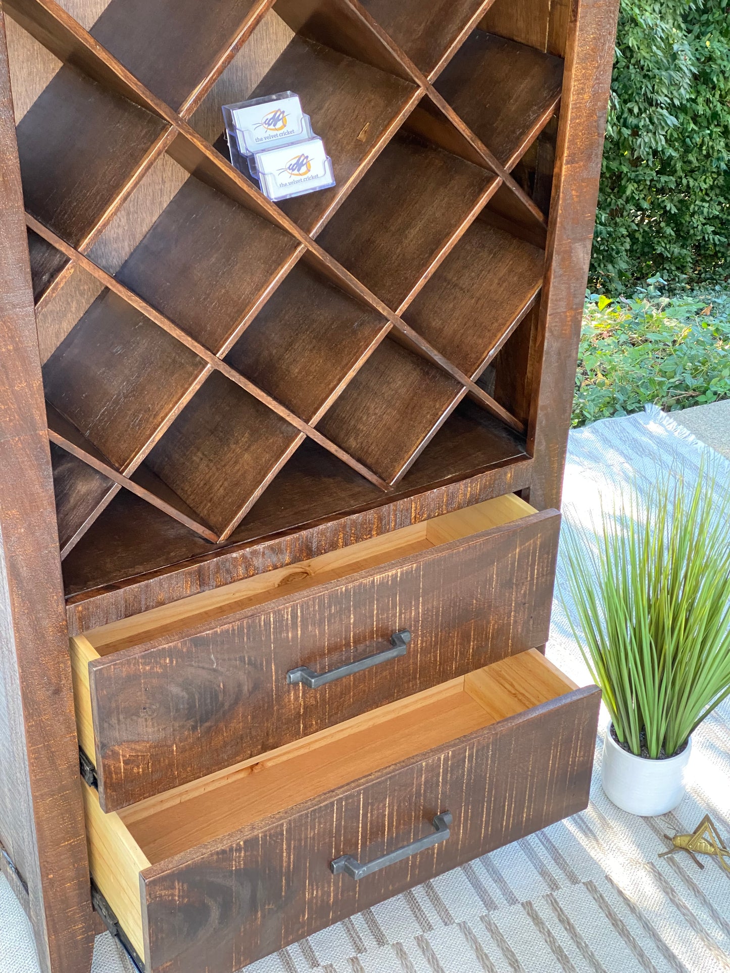 SOLD - Modern Wooden Wine Cabinet