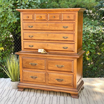 Vintage Thomasville Monterey 7 Drawer Highboy Dresser