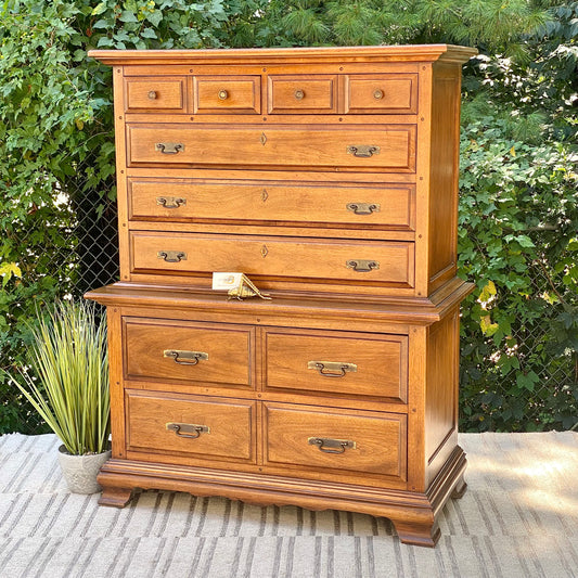 Vintage Thomasville Monterey 7 Drawer Highboy Dresser